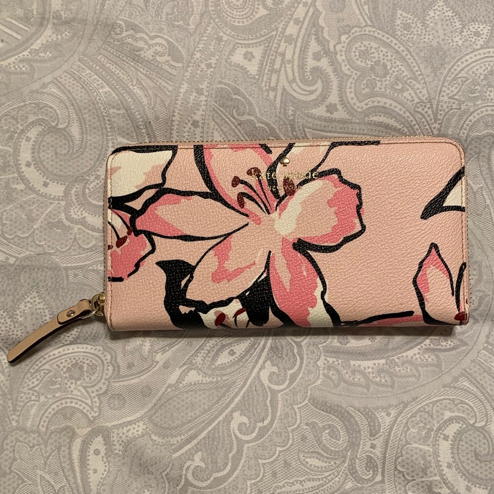 kate spade Hawthorne Lane Pink Tiger Lily Wallet